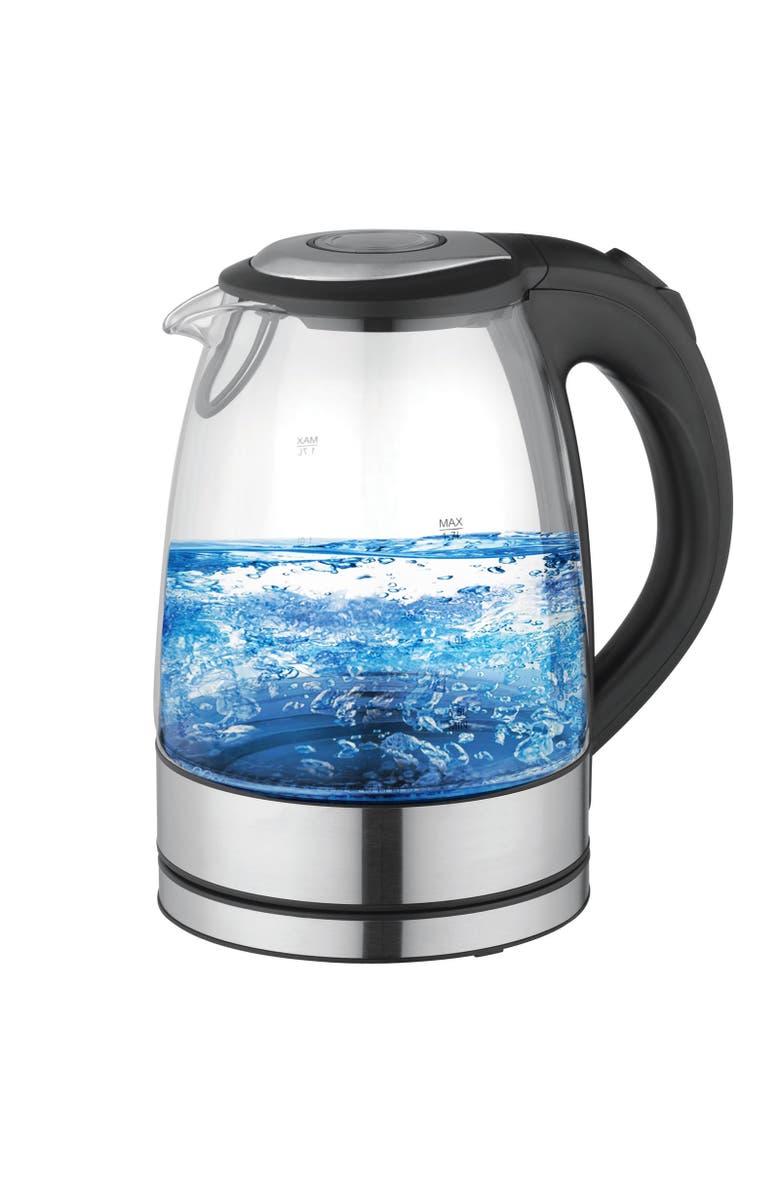 Better Chef 1.7 L Cordless Electric Glass and Stainless Steel Tea Kettle, Main, color, Silver