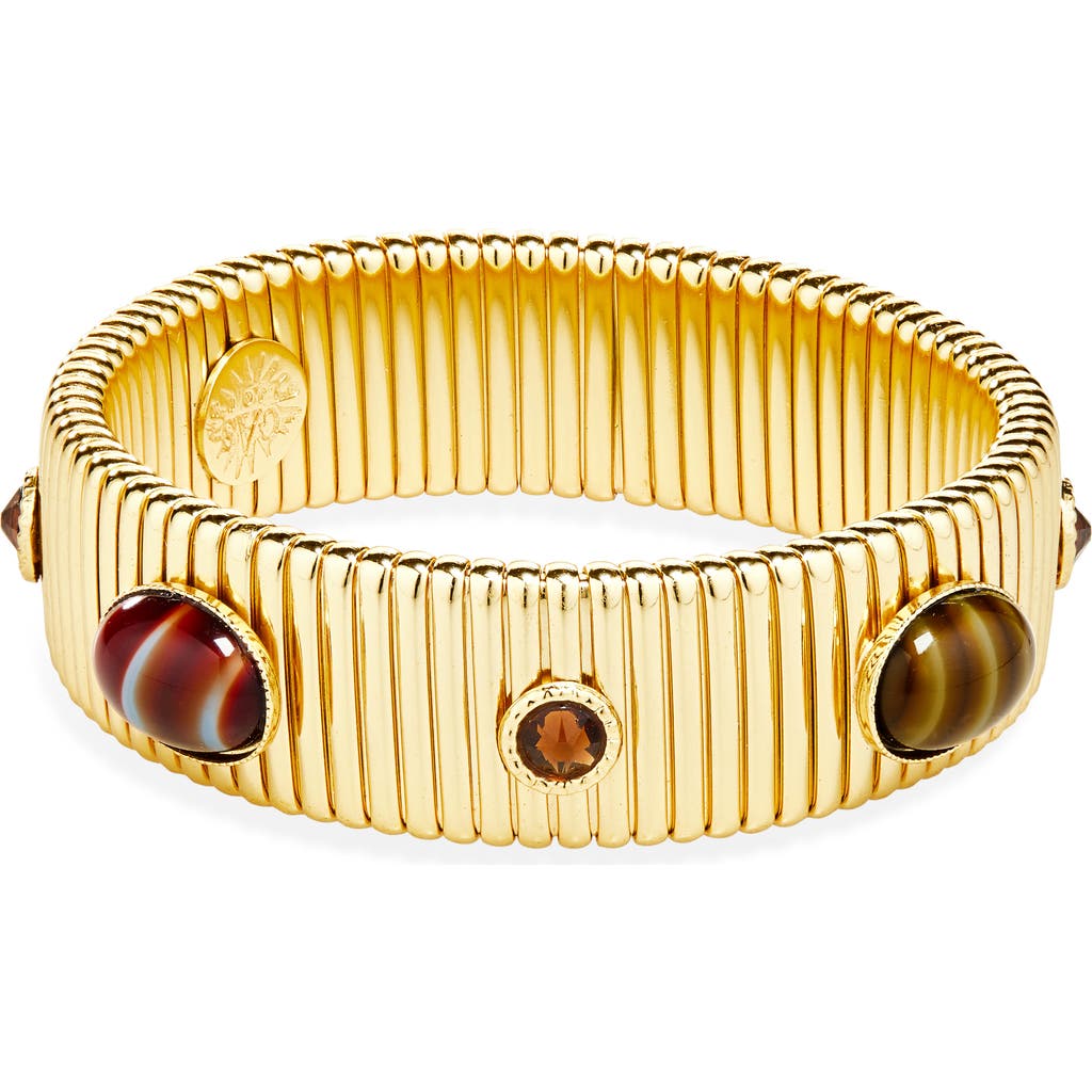 Gas Bijoux Strada Cabochon Stretch Bracelet In Gold