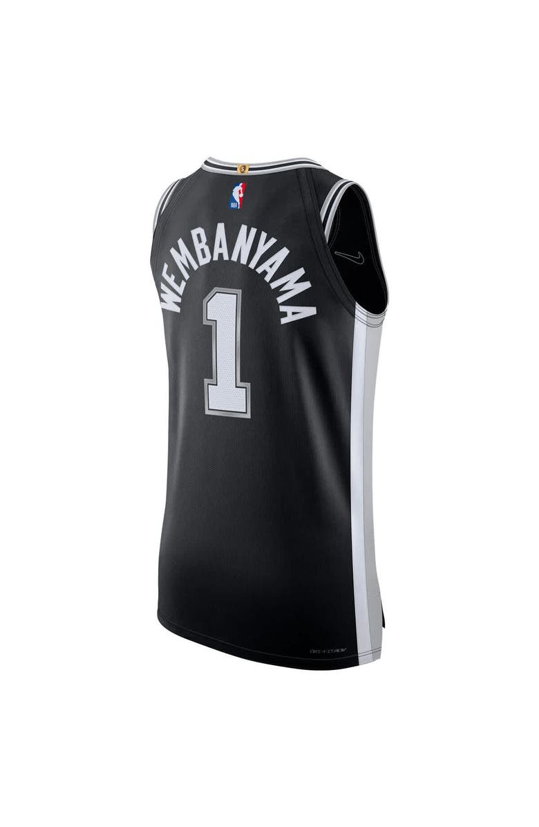 Nike Men's Nike Victor Wembanyama Black San Antonio Spurs Authentic Jersey - Icon Edition, Alternate, color, Black