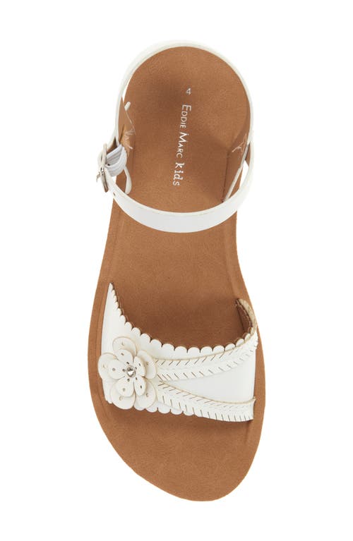 Extreme By Eddie Marc Kids' Flower Sandal In White