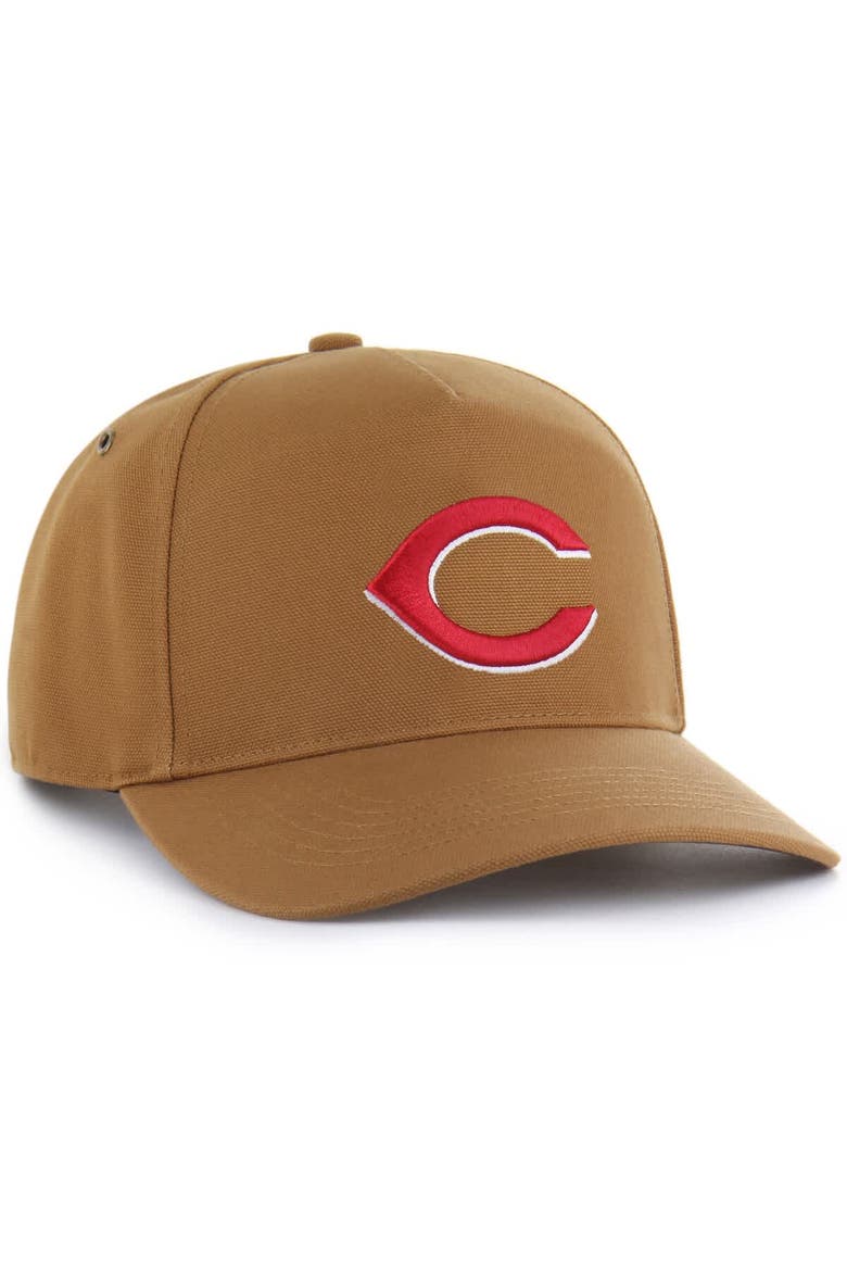 Men's Carhartt x '47  Brown Cincinnati Reds Hitch Adjustable Hat, Alternate, color, Brown