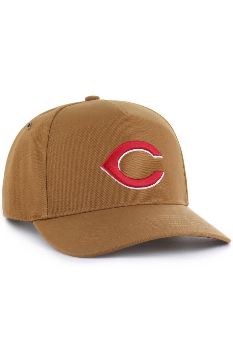 CARHARTT X 47 Men's Carhartt x '47  Brown Cincinnati Reds Hitch Adjustable Hat, Alternate, color, 