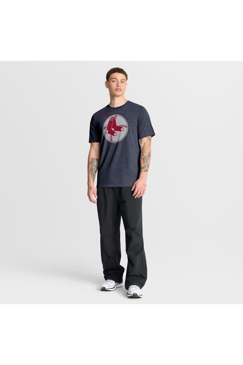 Men's Nike Heather Navy Boston Red Sox Cooperstown Logo Tri-Blend T-Shirt, Alternate, color, Heather Navy