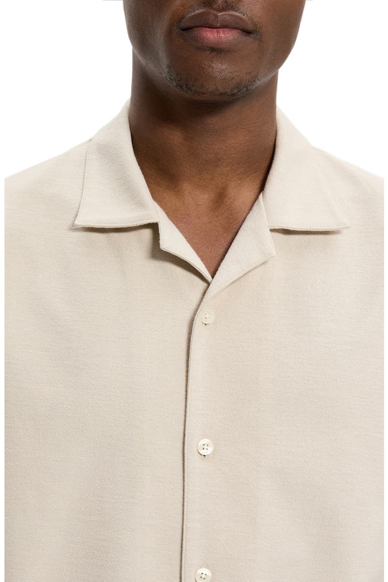 Terry Cloth Camp Shirt, Alternate, color, WARM CLOUD