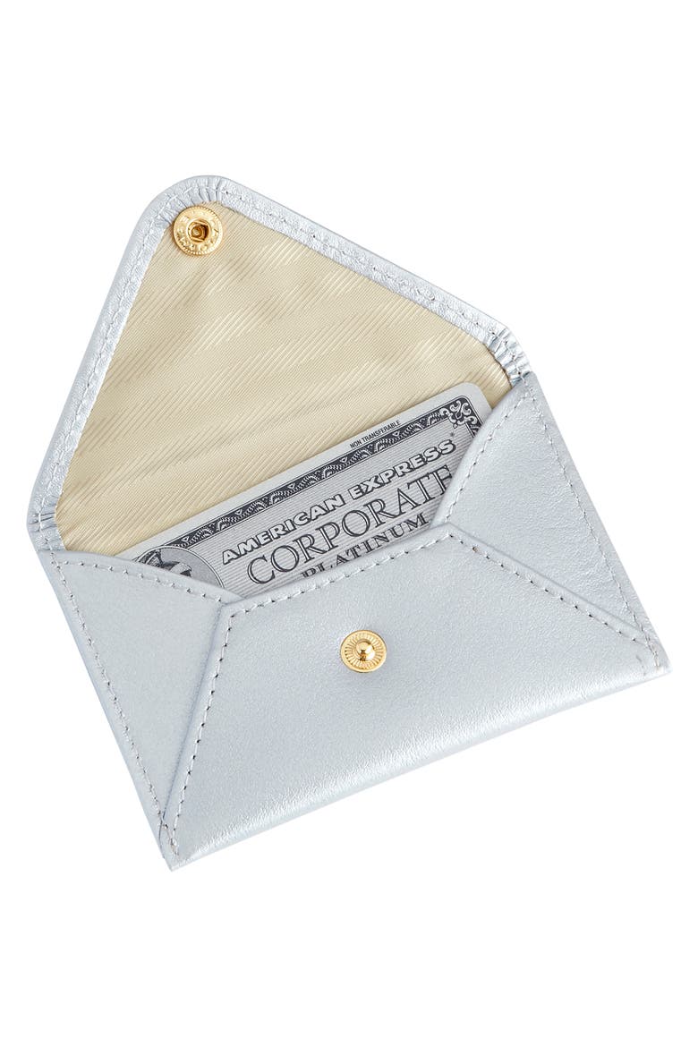Personalized Envelope Card Holder, Alternate, color, SILVER- DEBOSS