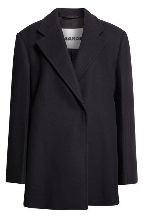 Jil Sander Boxy Wool Blazer In Black