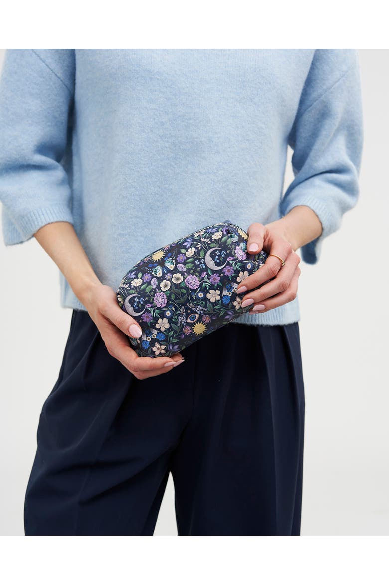 Selene Print Cosmetic Pouch, Alternate, color, Navy