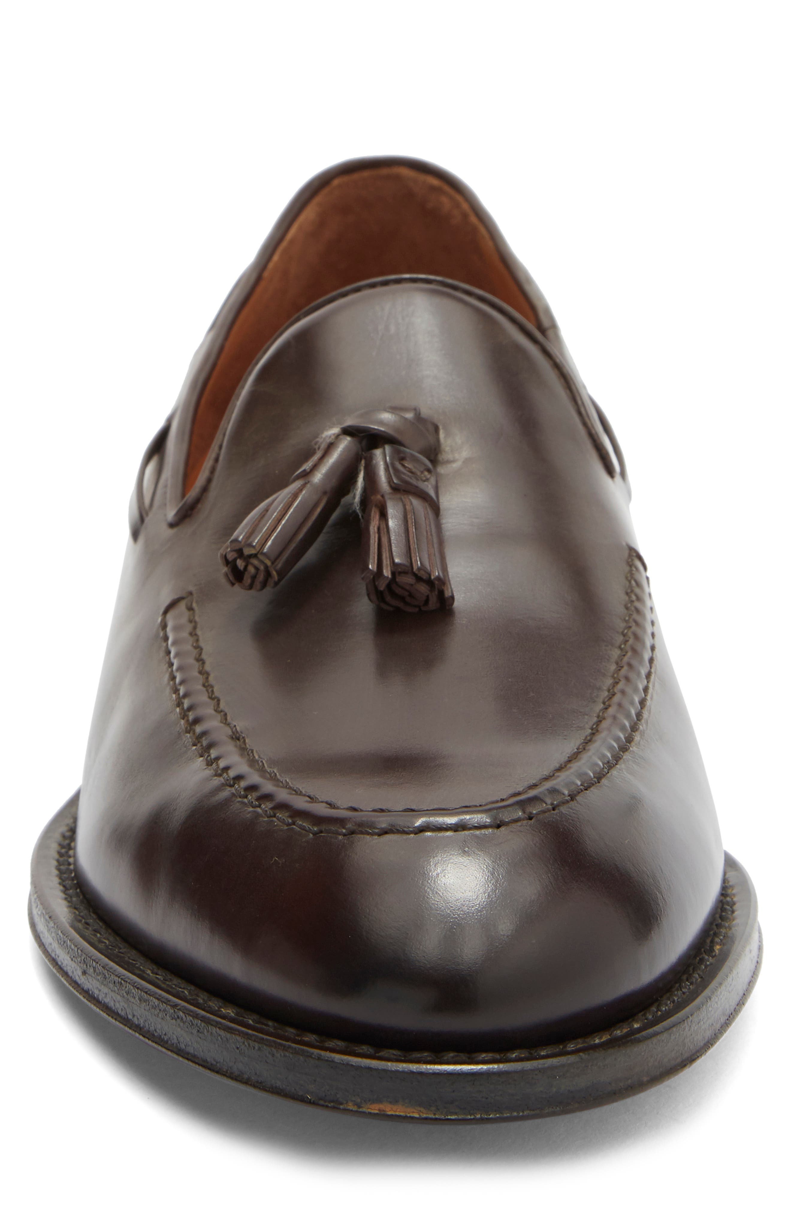 Barrow Leather Tassel Loafer, Alternate, color, CHOCOLATE