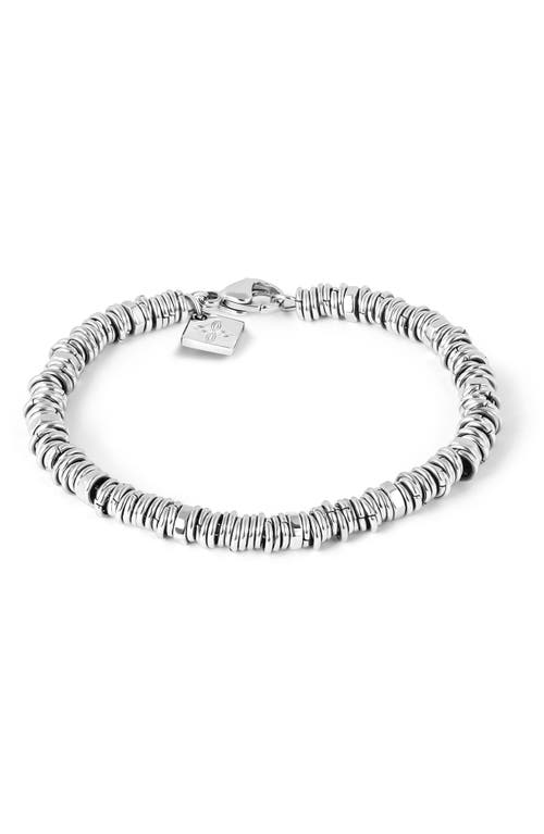 Thompson of London Hexagonal Link Disc Bracelet in Silver at Nordstrom, Size Medium