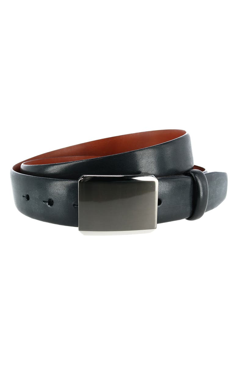 Trafalgar Lawrence Leather Dress Belt, Main, color, 