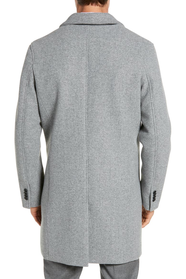 Regular Fit Stretch Wool Coat, Alternate, color, LT GREY