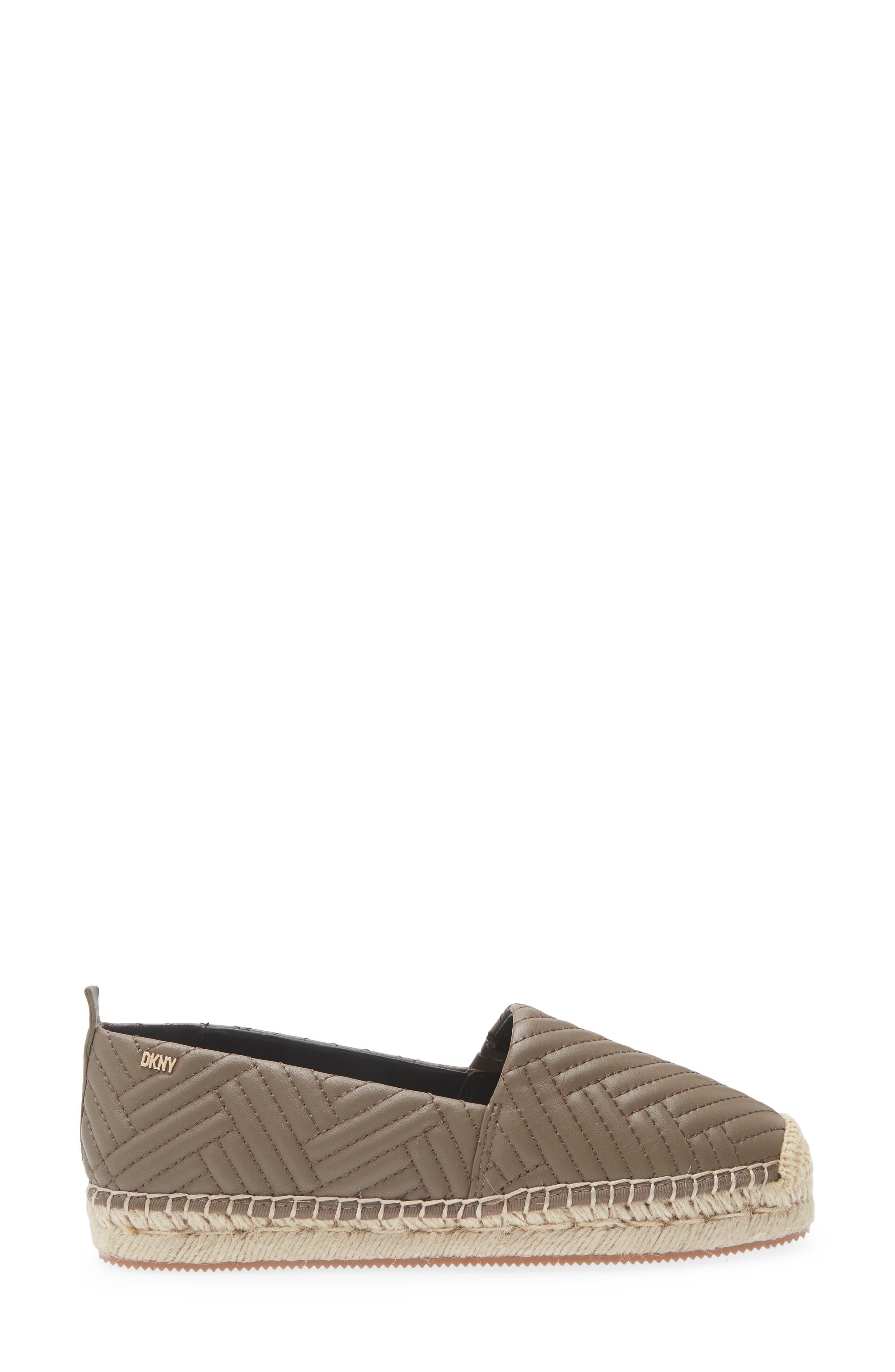 Maly Quilted Espadrille Flat, Alternate, color, TRUFFLE