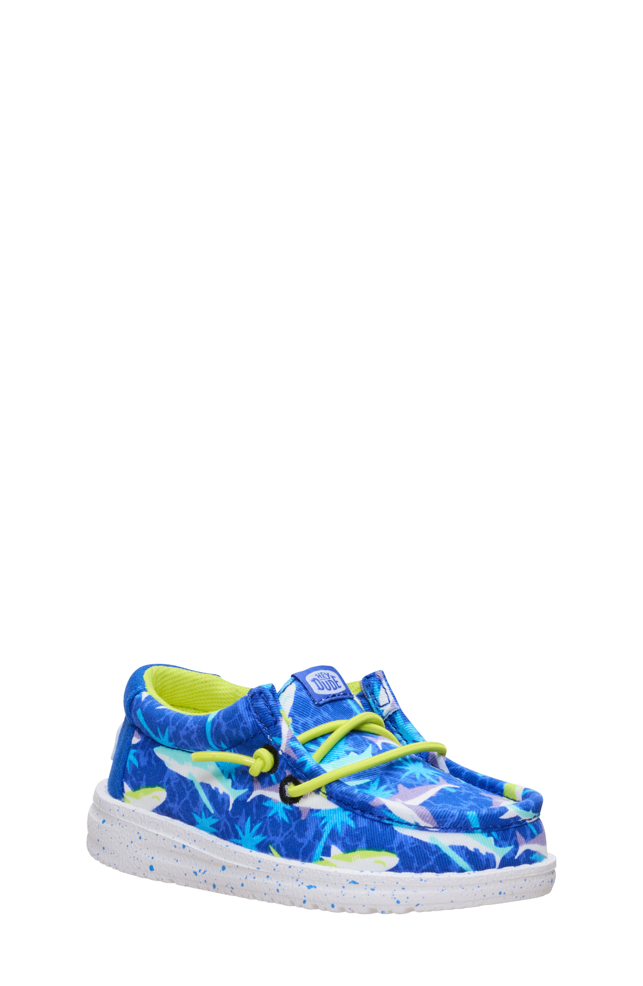 Hey Dude Kids' Wally T Shark Attack Slip-On, Main, color, 