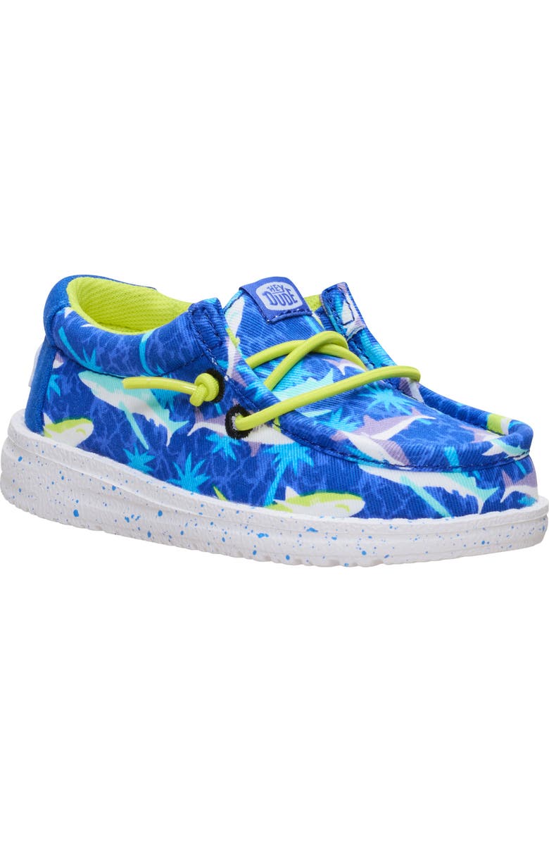 Hey Dude Kids' Wally T Shark Attack Slip-On, Main, color,