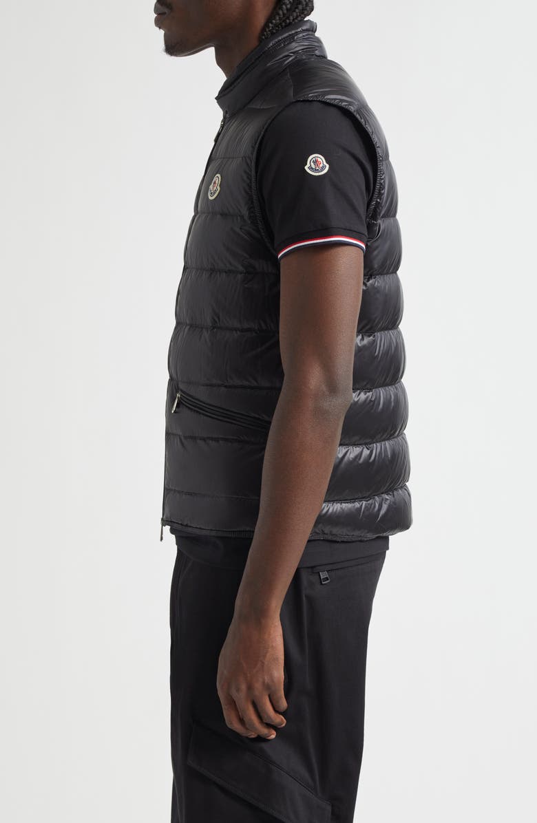 Moncler Gui Down Puffer Vest, Alternate, color, Black/ Black
