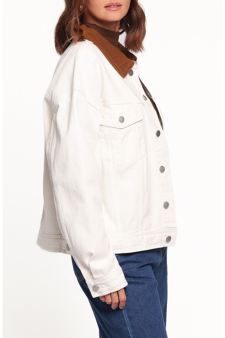 Larosa Denim Jacket, Alternate, color, IVORY