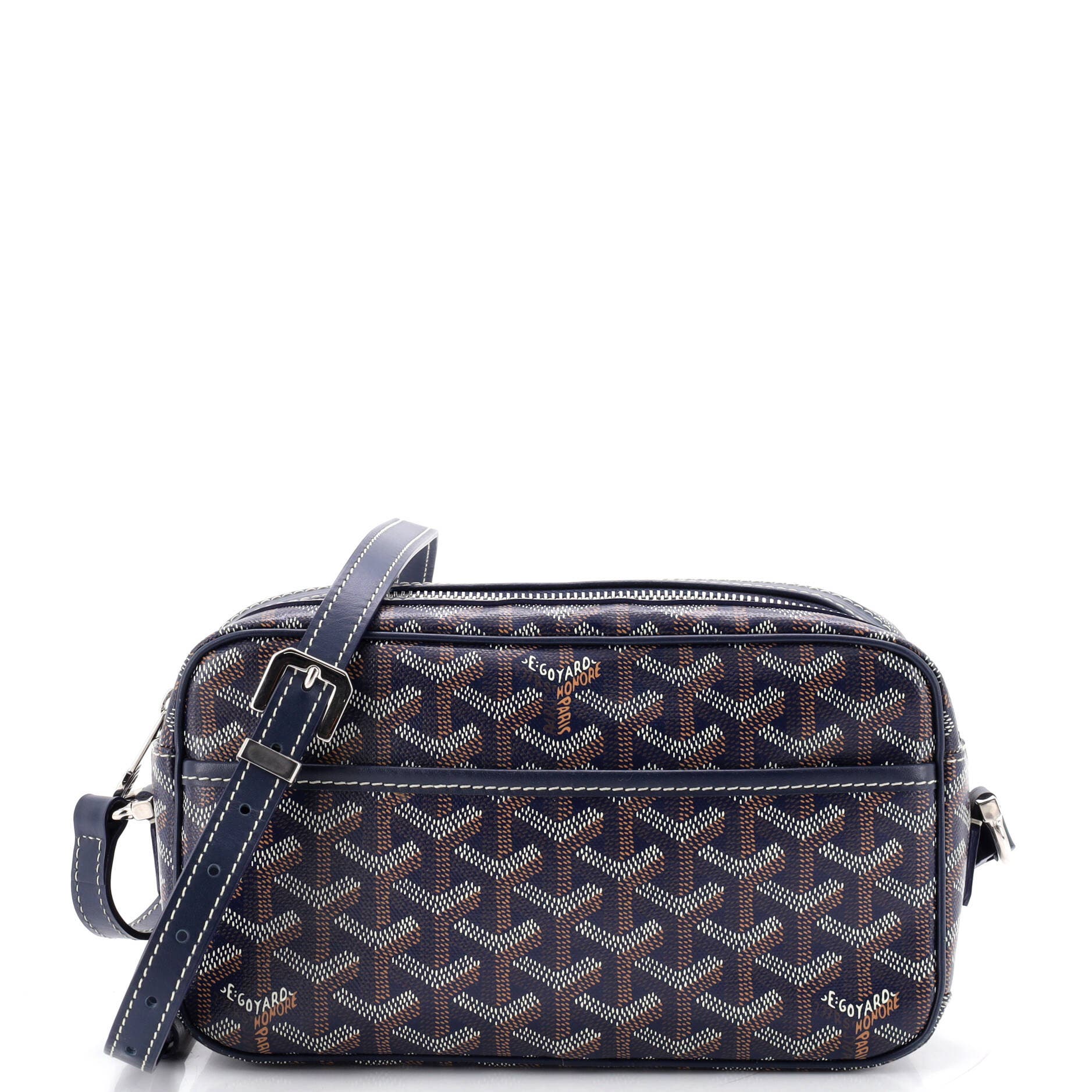 Pre-Owned Goyard Cap Vert Bag Coated Canvas, Main, color, Blue
