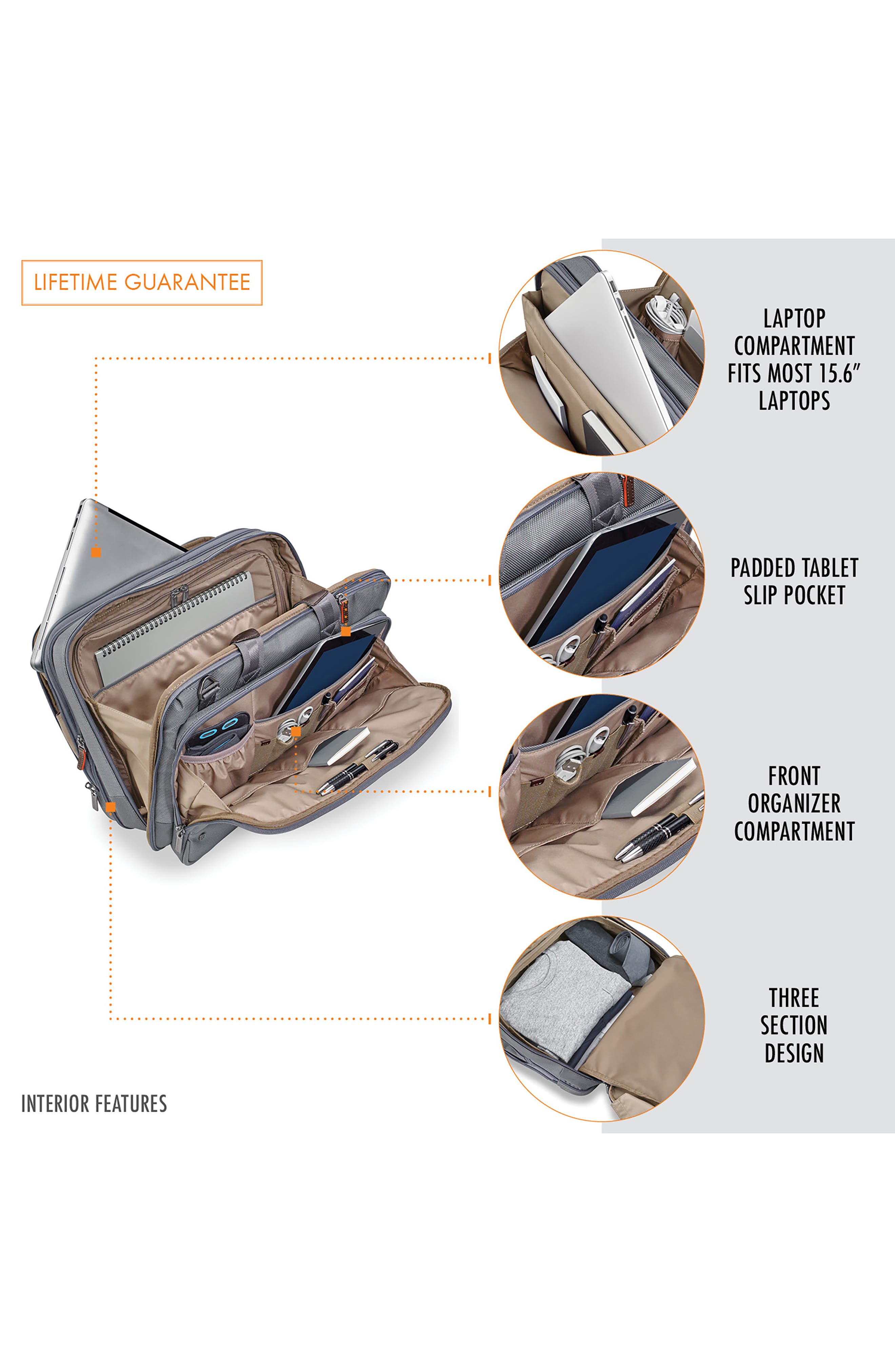 @work Expandable Briefcase, Alternate, color, GREY
