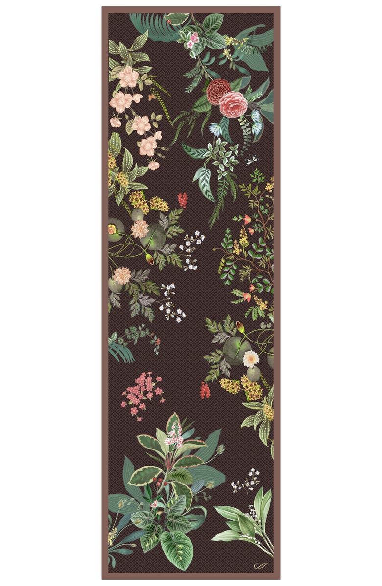 Elizabetta Sara - Long Satin Silk Scarf for Women, Alternate, color, Chocolate