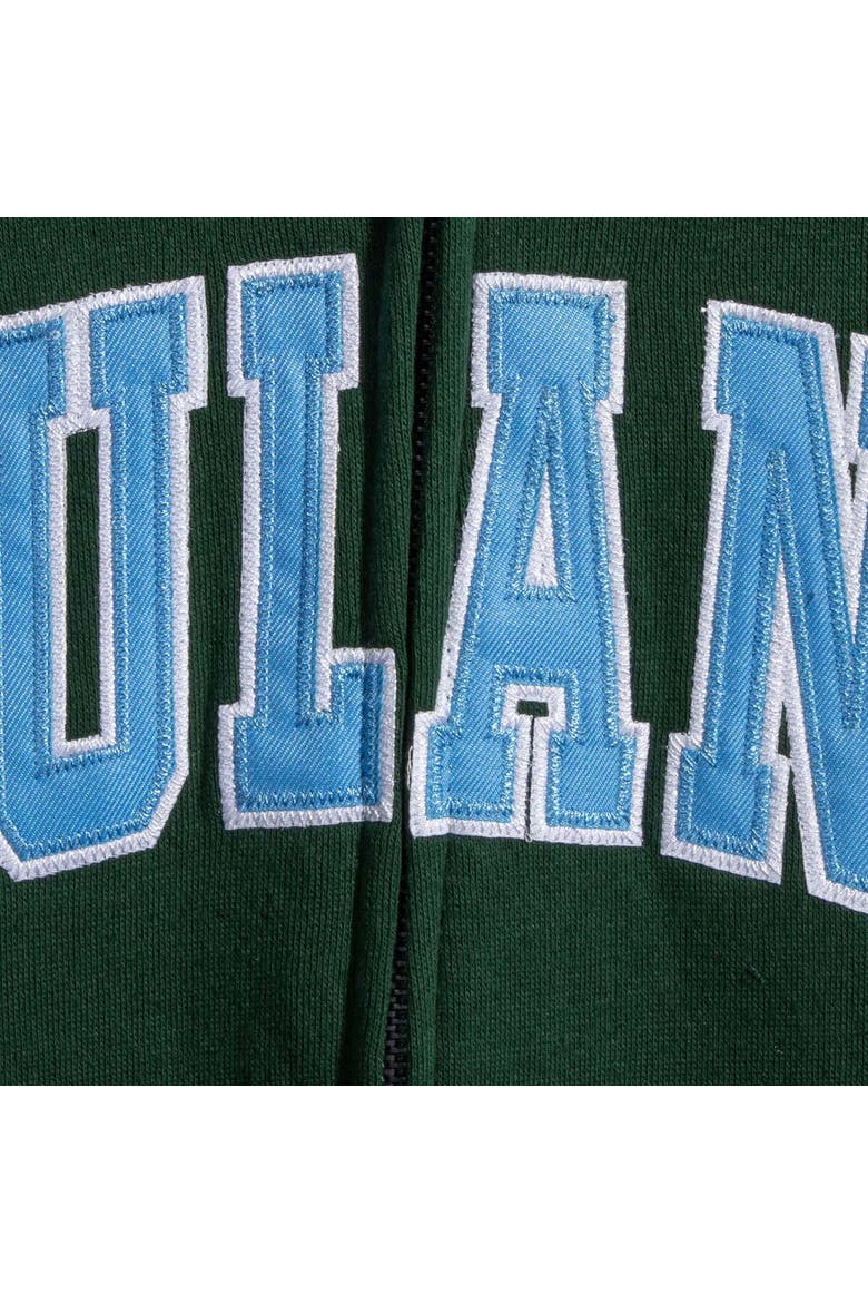 Women's Green Tulane Green Wave Arched Name Full-Zip Hoodie, Alternate, color, Green