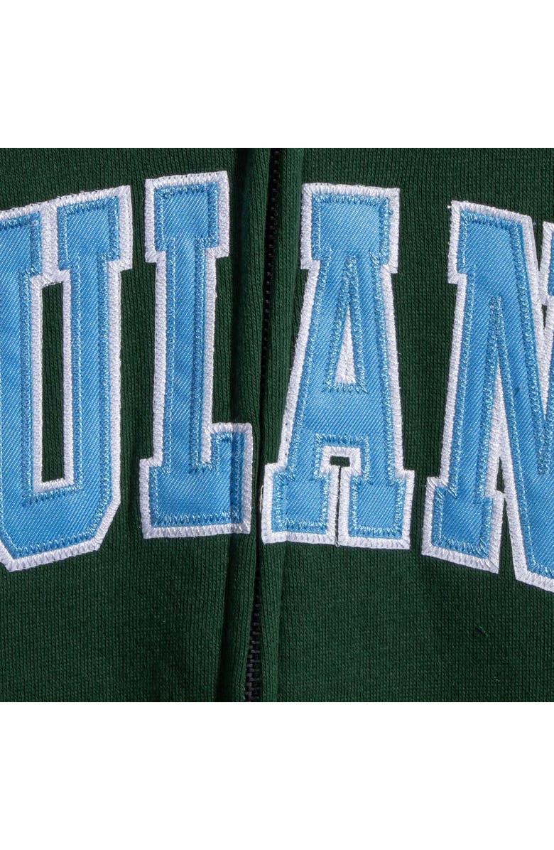 COLOSSEUM Women's Green Tulane Green Wave Arched Name Full-Zip Hoodie, Alternate, color, Green