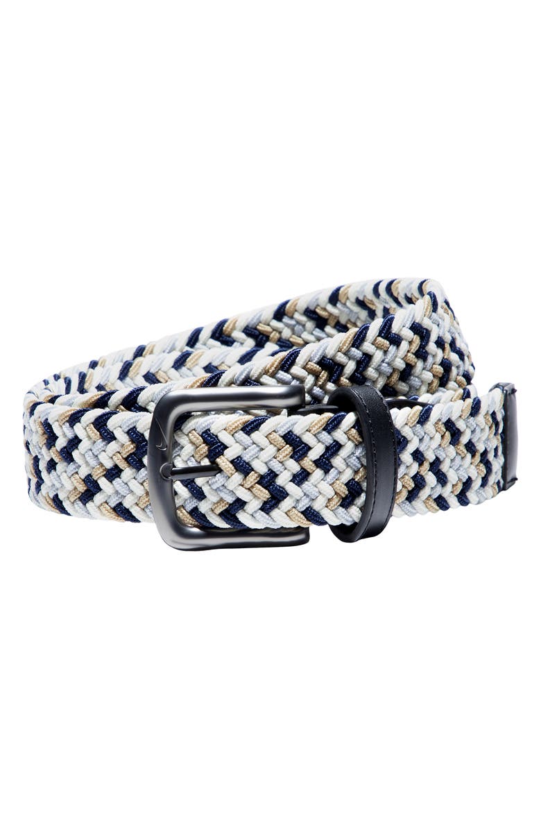 Nike Stretch Woven Belt, Main, color, Khaki Multi