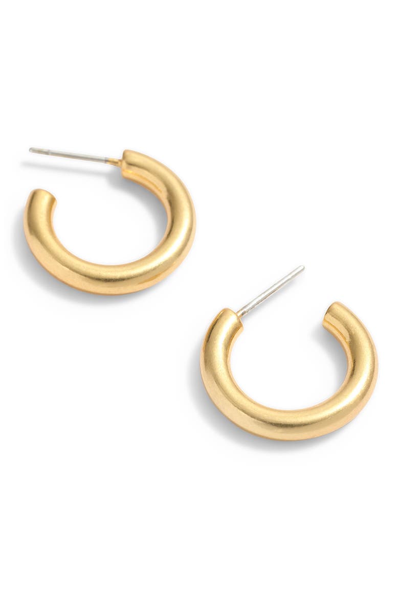 Chunky Small Hoop Earrings, Main, color, VINTAGE GOLD