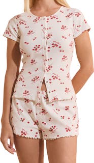 Etam Tige Tomato Print Pajama Shorts