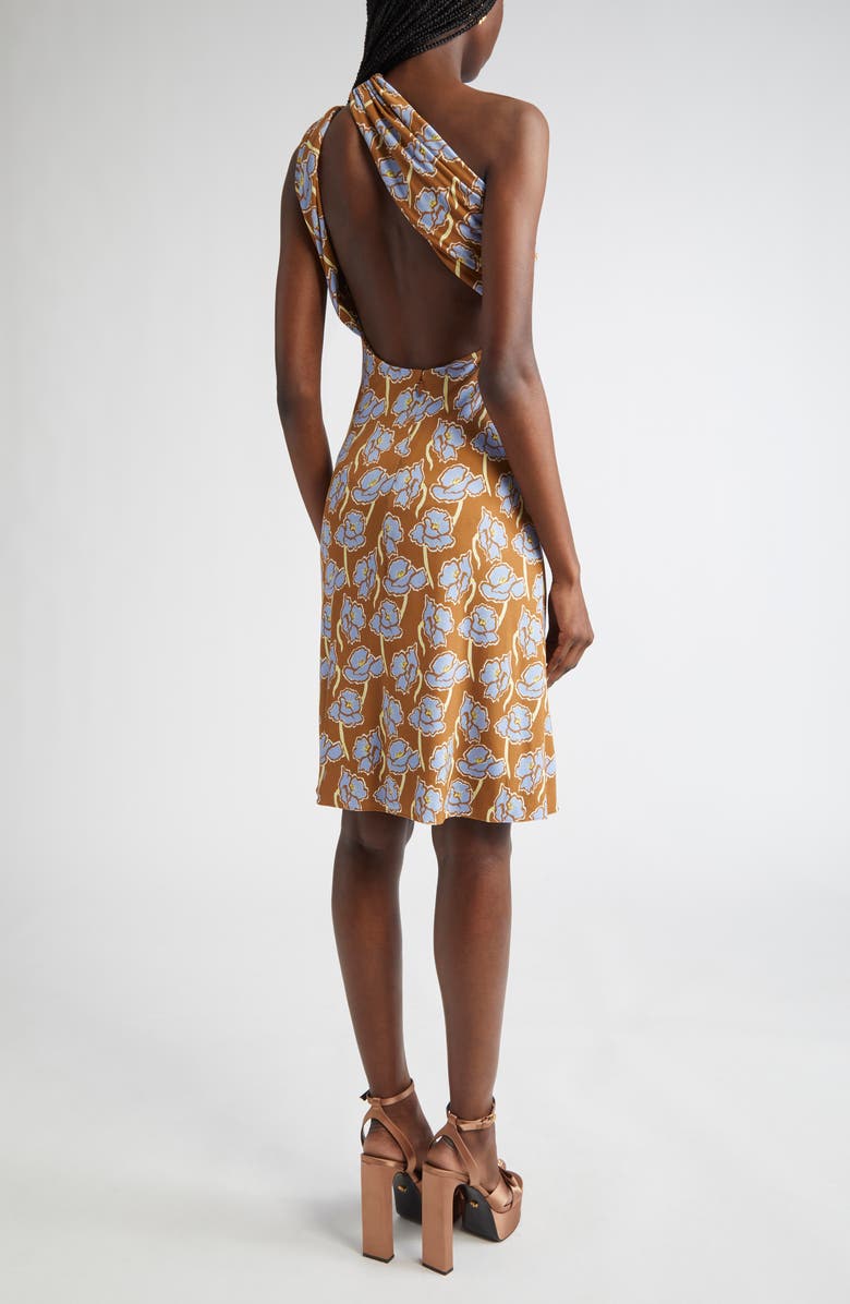 Versace One-Shoulder Stretch Crepe Jersey Cocktail Dress, Alternate, color, 