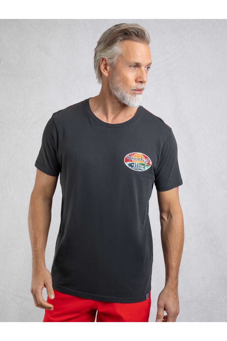 Land And Sea Back Print Graphic T-Shirt, Main, color, Navy