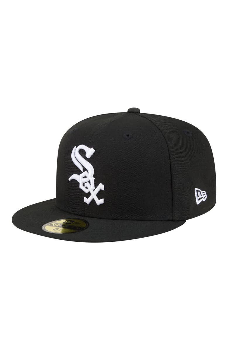 New Era Men's New Era  Black Chicago White Sox Hidden Hit 59FIFTY Fitted Hat, Alternate, color, Black