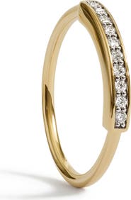 Monica Vinader Linear Pavé Lab Grown Diamond Band Ring