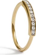 Monica Vinader Linear Pavé Lab Grown Diamond Band Ring