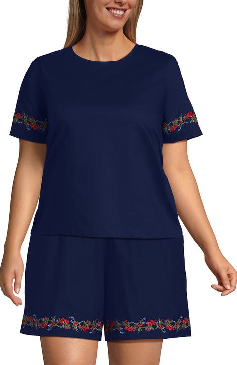 Poplin Eyelet Back Tie Shirt