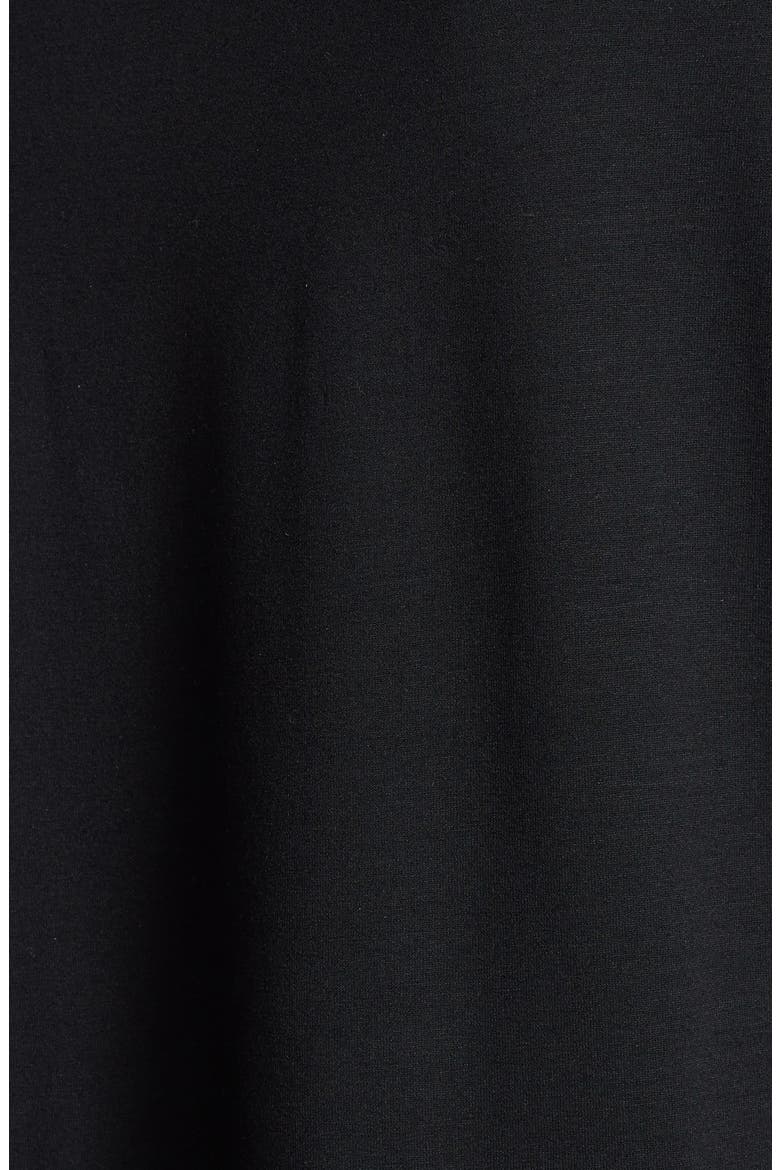 Three Quarter Sleeve Ballet Neck Tunic, Alternate, color, BLACK