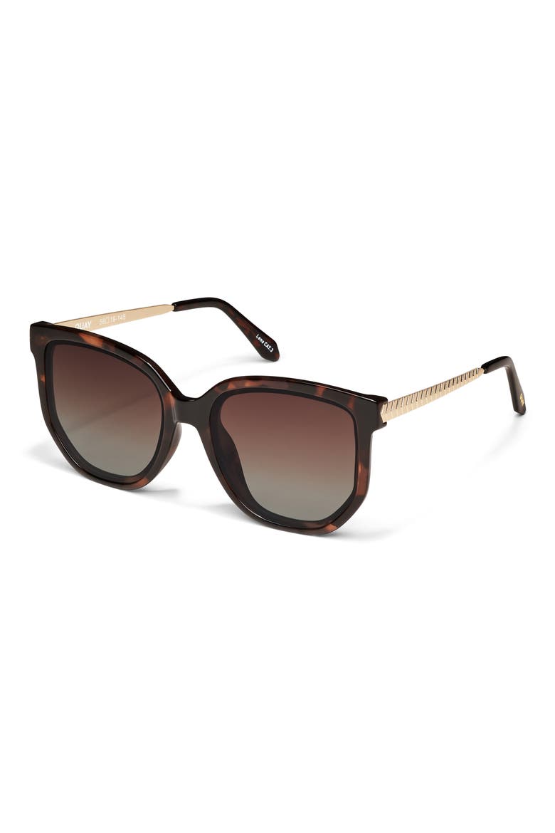 QUAY Coffee Run 53mm Gradient Round Sunglasses (Women  display picture 1