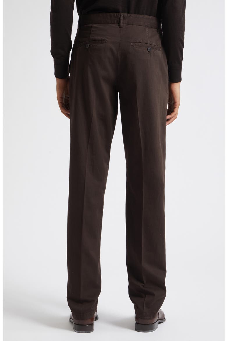 Chino Unito Comfort Stretch Cotton & Cashmere Pants, Alternate, color, DARK BROWN 461