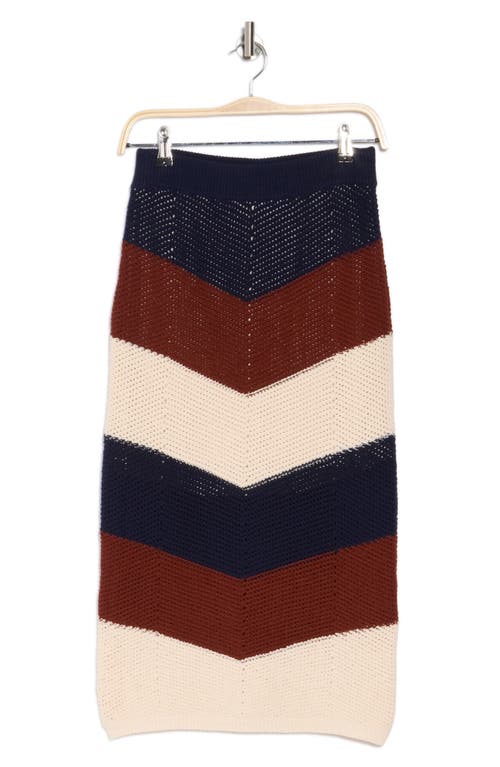 A.l.c . Tia Chevron Knit Skirt In Multi