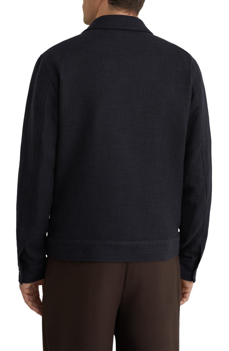 Reiss Gandine Textured Hopsack Jacket, Alternate, color, Navy