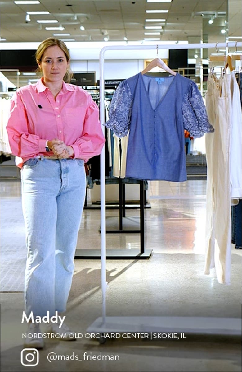 Eyelet Sleeve Top, sales video thumbnail