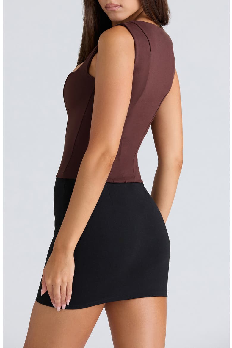 The Balconette Corset Top, Alternate, color, CHOCOLATE