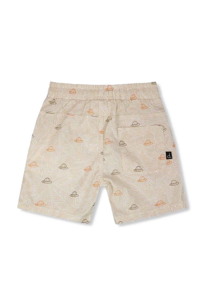 Elastic Waist Safari Print Poplin Shorts, Alternate, color, Beige Safari Print