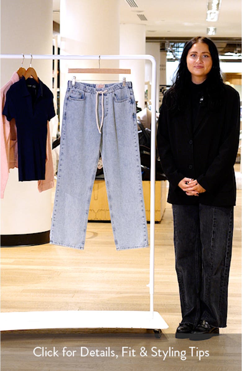 Ella Ankle Straight Leg Drawstring Pants, sales video thumbnail