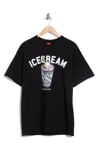 Icecream Shake Graphic T-shirt In Black