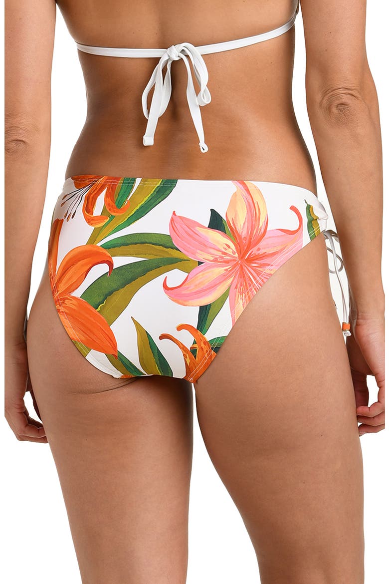 Jungle Blossoms Adjustable Loop Bikini Bottoms, Alternate, color, IVORY MULTI