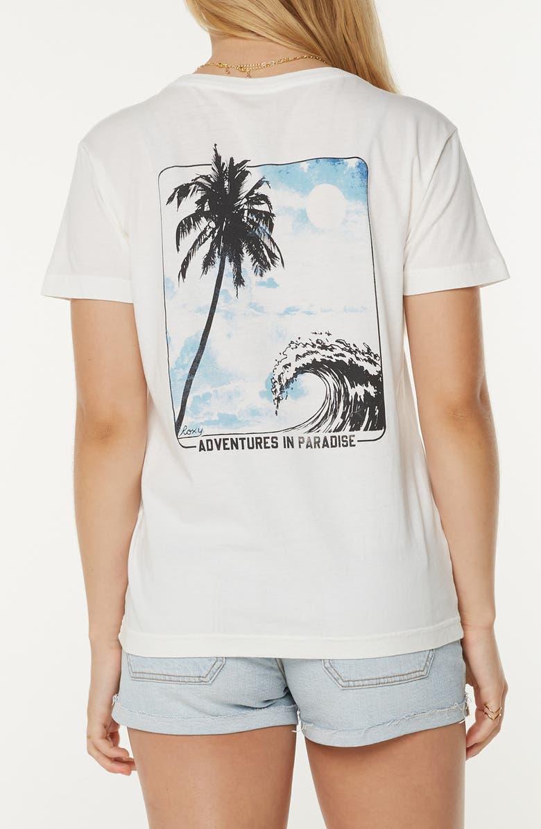 Roxy Adventures in Paradise Relaxed Fit Cotton Graphic T-Shirt, Alternate, color, Bright White