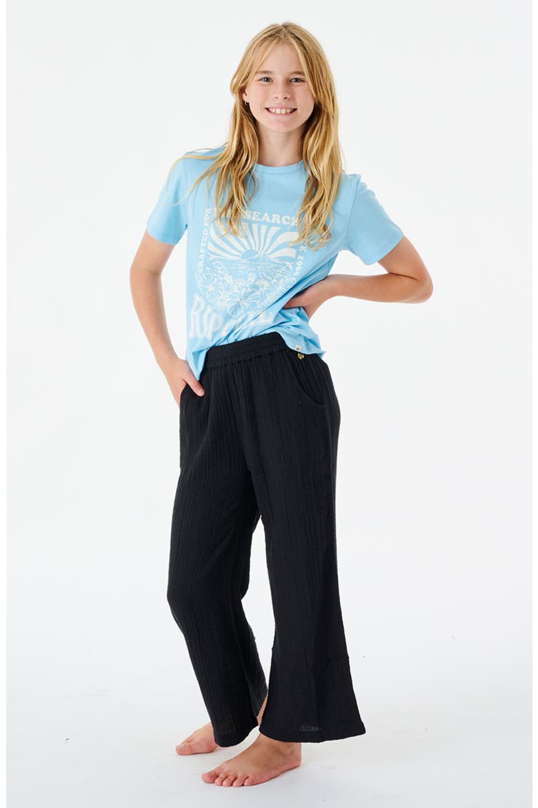 Kids' Premium Surf Cotton Gauze Beach Pants, Alternate, color, BLACK