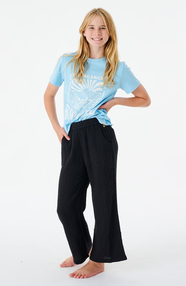 Rip Curl Kids' Premium Surf Cotton Gauze Beach Pants, Alternate, color, Black