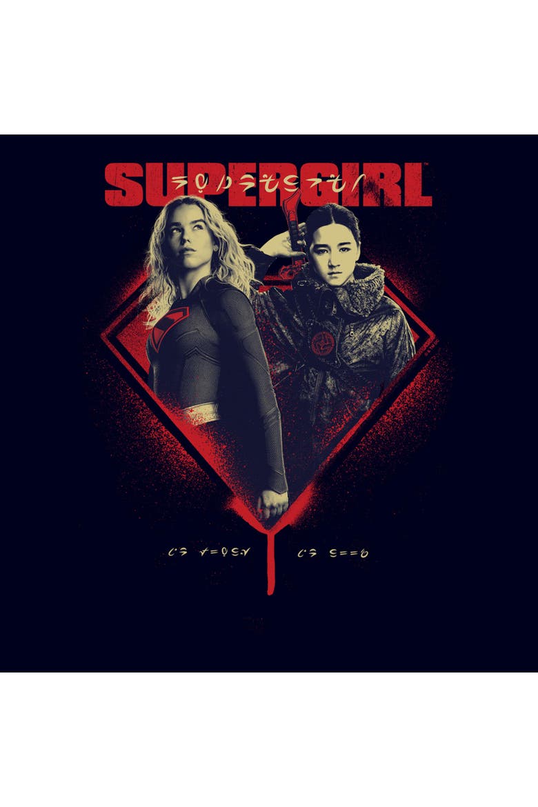 Men's Supergirl Kara and Ruthye Logo  Graphic T-Shirt, Alternate, color, Navy Blue
