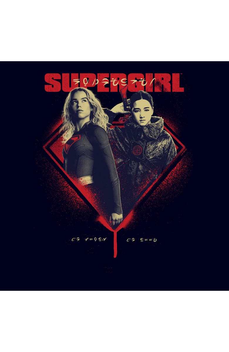 Supergirl Men's Supergirl Kara and Ruthye Logo Graphic T-Shirt, Alternate, color, Navy Blue